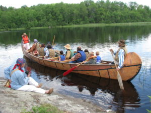 Giving rides in the "Big Canoe," Cloquet, MN. July 2008. 