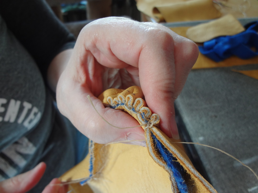 Puckered moccasins sales
