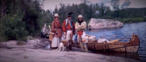 "Gwedinodin" with JulieL, TomB, PatC and Tess the pup, on the Ely-to-Crane Lake leg of our 1992 BWCAW trip.