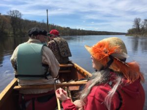 Heading downstream, a constant struggle to not lift a paddle.